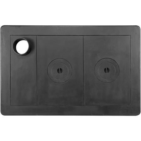 Plita Fonta cu Rama 950x620mm, 2 Ochiuri si Gat Burlan 120 mm, EvoTools ...