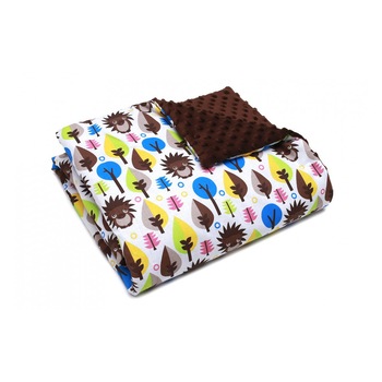 Patura moale pentru bebelusi, Pulp, Minky, Bumbac, 80x100 cm, maro Patura moale pentru bebelusi, Pulp, Minky, Bumbac, 80x100 cm, maro