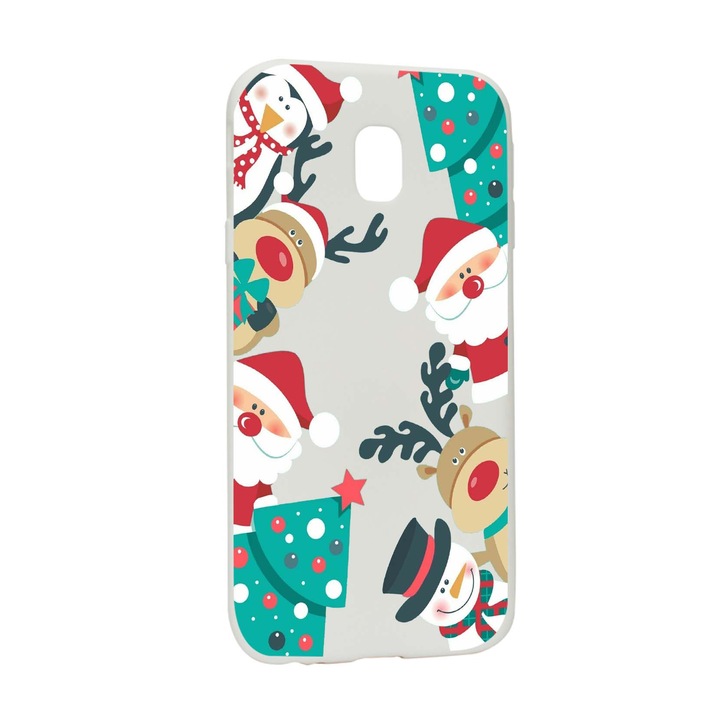 Husa de protectie Craciun, Christmas pentru Samsung Galaxy J7 2018, rezistenta la uzura, anti-alunecare, din silicon Premium, W338