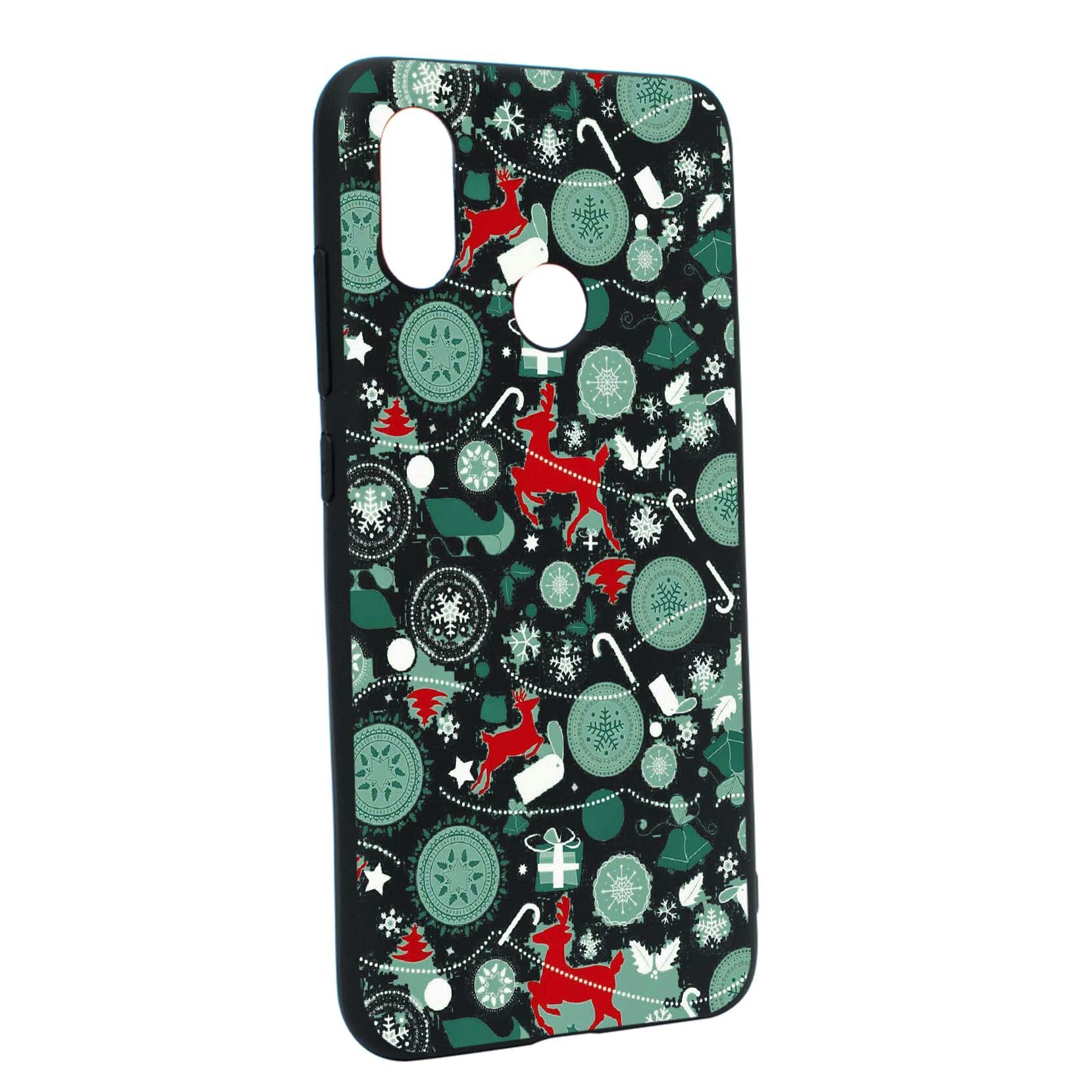 Husa de protectie Craciun, Christmas Reindeer pentru Xiaomi Mi A2 Lite / Redmi 6 Pro, rezistenta la uzura, anti-alunecare, din silicon Premium, B334