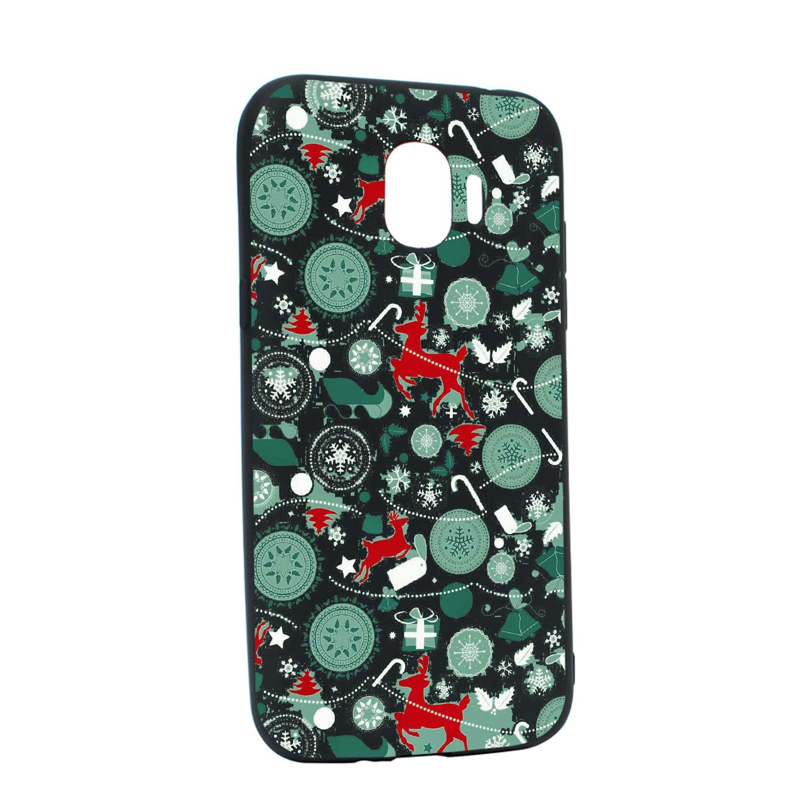 Husa de protectie Craciun, Christmas Reindeer pentru Samsung Galaxy J2 Pro 2018 / J2 2018 / Grand Prime Pro, rezistenta la uzura, anti-alunecare, din silicon Premium, B334