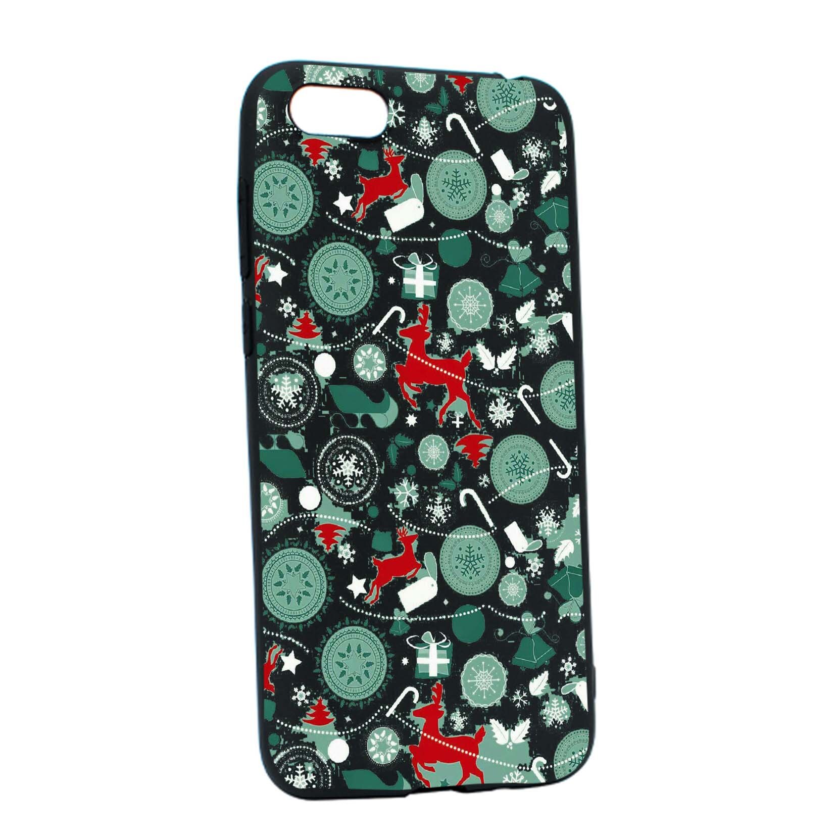 Husa de protectie Craciun, Christmas Reindeer pentru Apple iPhone 6 / 6S, rezistenta la uzura, anti-alunecare, din silicon Premium, B334