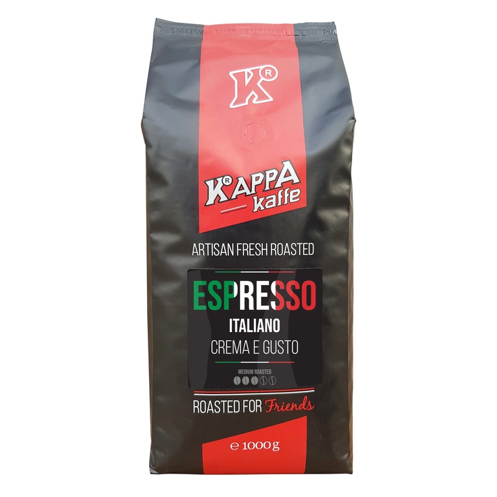 Cafea Kappa Kaffe Espresso Italiano Crema e Gusto, Boabe, 1000 g
