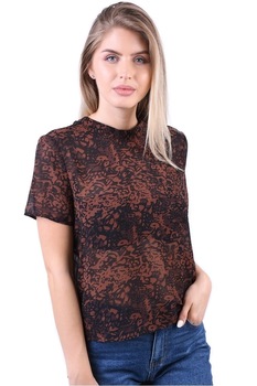 Tricou dama casual Chocolate, Maro, Only, Marimea S-M 36-38 EU Tricou dama casual Chocolate, Maro, Only, Marimea S-M 36-38 EU