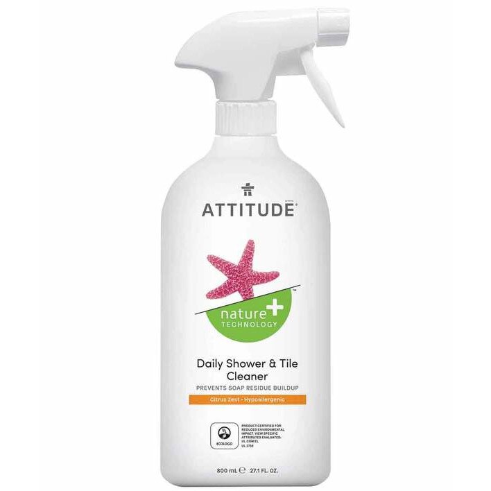 Solutie ecologica de curatat zona dusului, coaja de citrice, Attitude, 800 ml