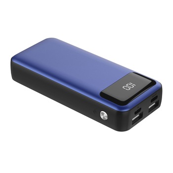 Baterie portabila Platinet 45003, 10000mAh Polymer, intrare USB-C si microUSB, 2xUSB 2.1A iesire, albastra Baterie portabila Platinet 45003, 10000mAh Polymer, intrare USB-C si microUSB, 2xUSB 2.1A iesire, albastra