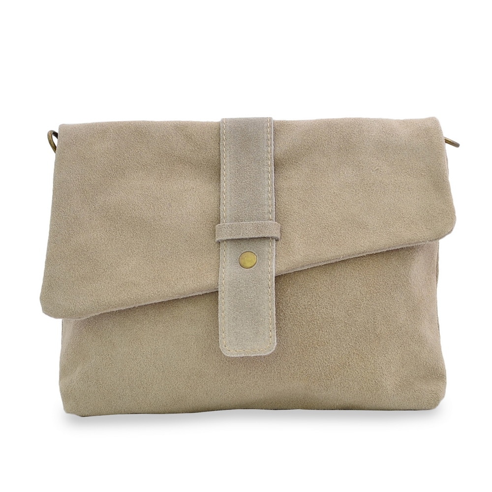 Geanta casual Journey, de dama, piele naturala, culoare taupe