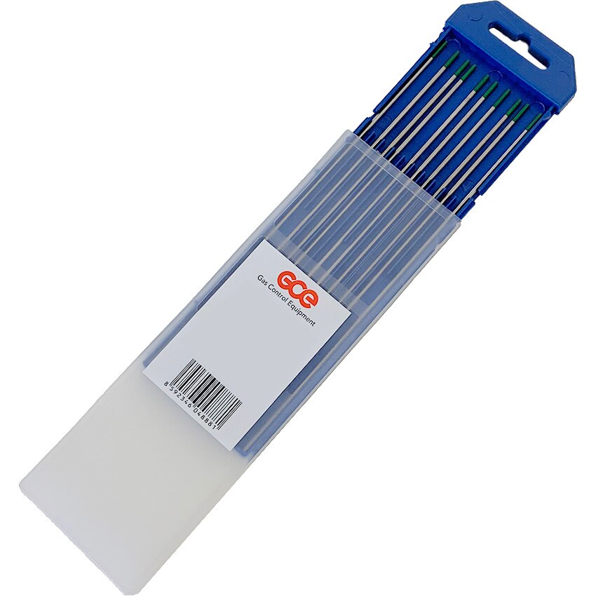 Electrozi wolfram tungsten pur, 3.2 x 175, GCE, WP Verde, set 10 bucati