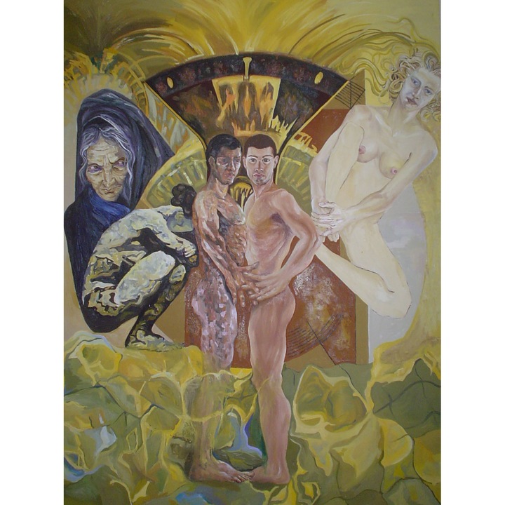 Tablou, pictura in acrilic, FALIE MARIA, Metamorfoza, 130x170 cm