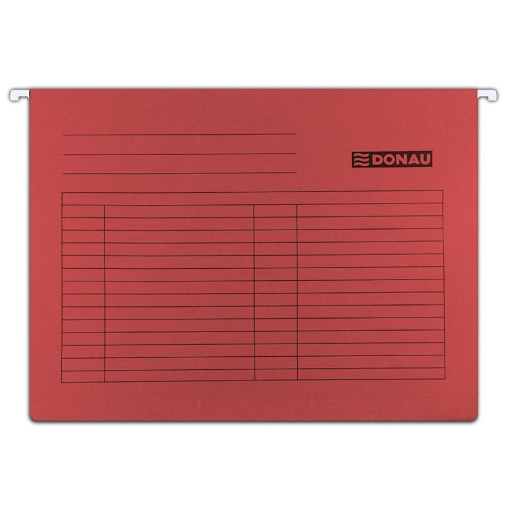 Set 5 Dosare Suspendabile A4, cu Bagheta Metalica si Eticheta, Rosu