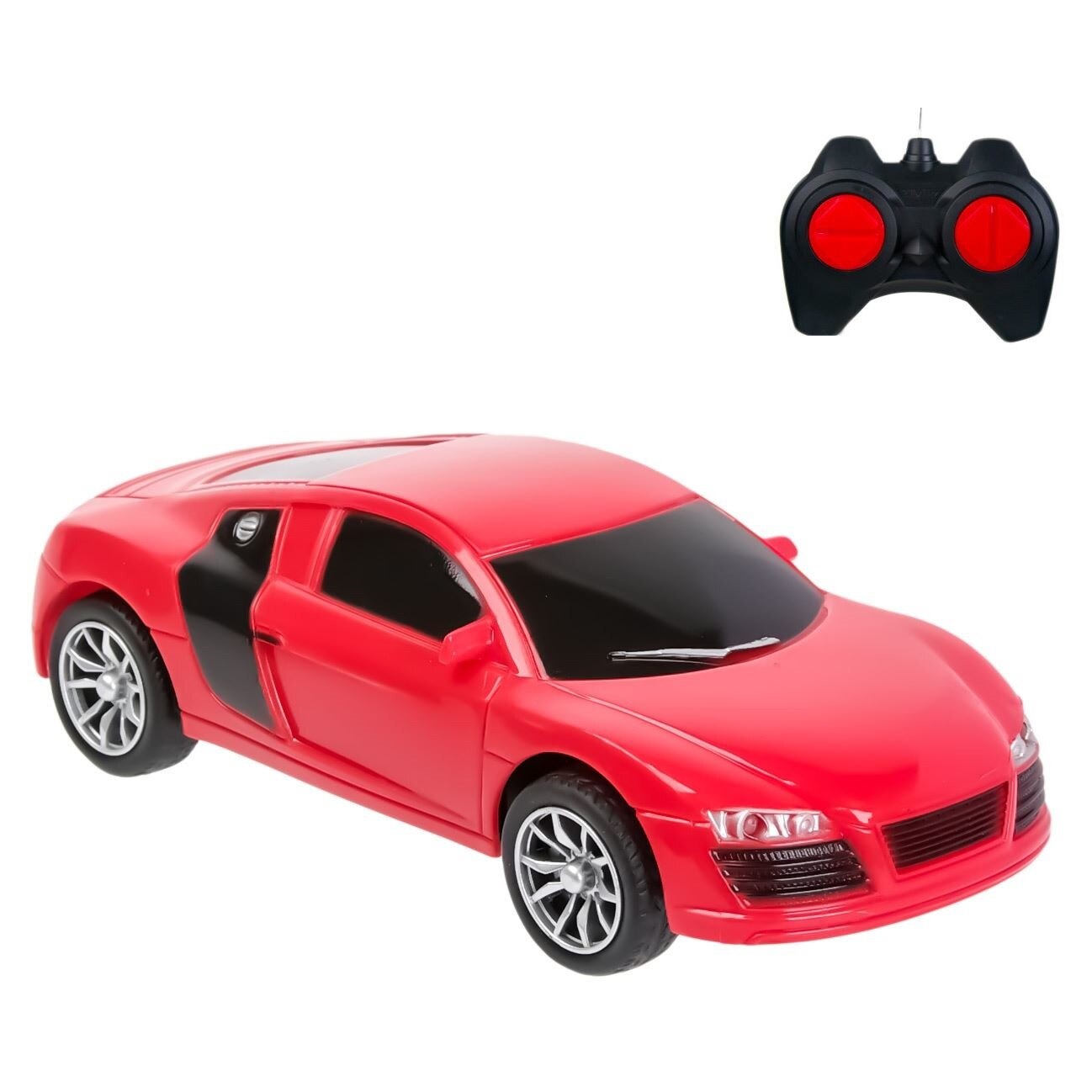 Masinuta sport electrica cu telecomanda, scara 1:24, miscare in toate directiile, Rosu