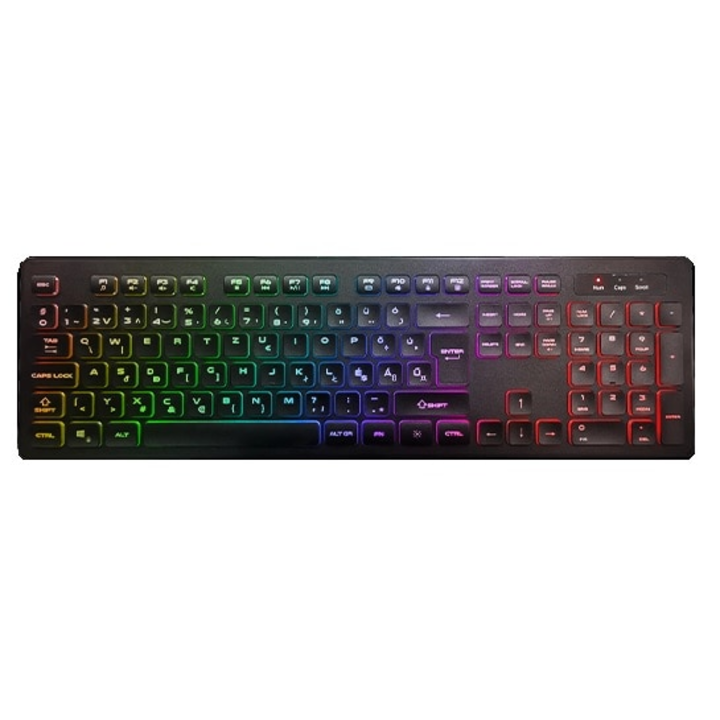 Tastatura gaming Kolink K3203C, USB, Iluminare RGB, Negru