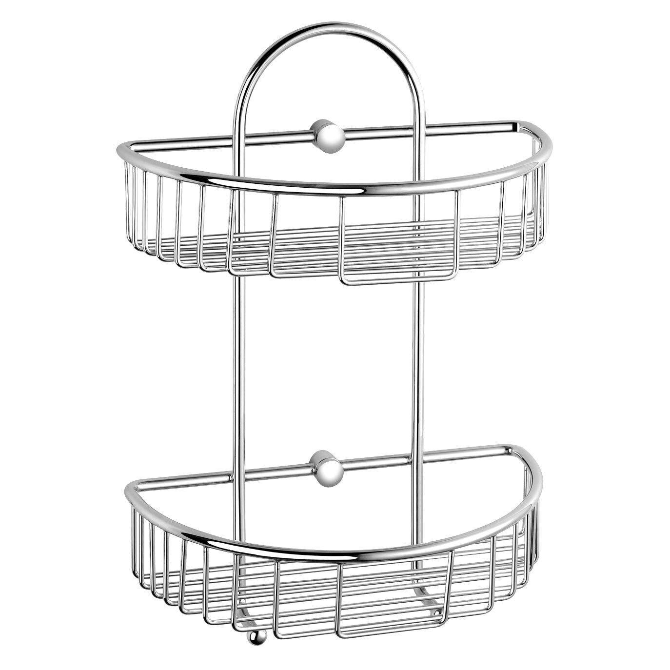 Etajera cu 2 polite 26 cm Grace, crom