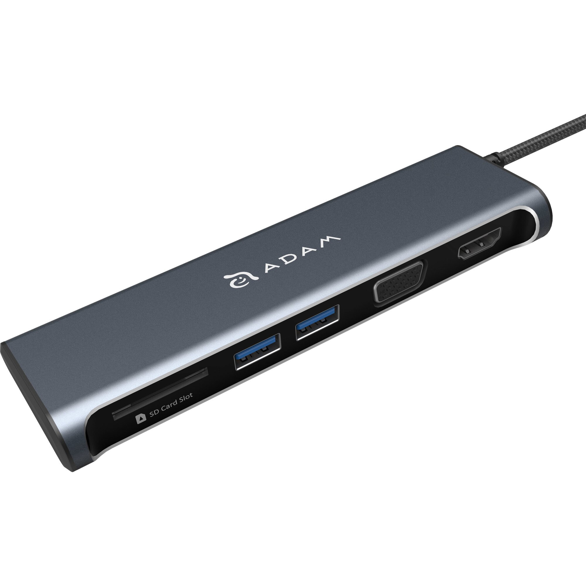 Hub Multiport Adam Elements USB-C 5in1, Casa Hub A03, suport 4K, Gri