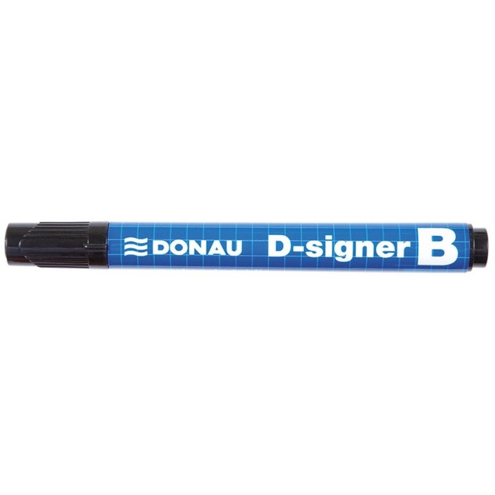 Set 10 Buc Markere Whiteboard DONAU, Varf Rotund si Scriere 2-4 mm, Culoare Neagra