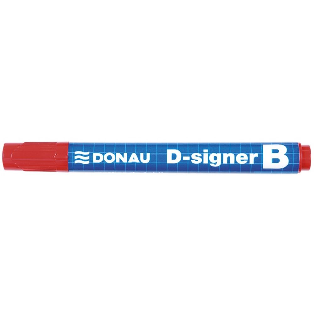 Set 10 Buc Markere Whiteboard DONAU, Varf Rotund si Scriere 2-4 mm, Culoarea Rosie