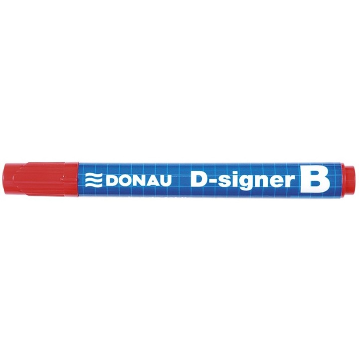 Set 10 Buc Markere Whiteboard DONAU, Varf Rotund si Scriere 2-4 mm, Culoarea Rosie