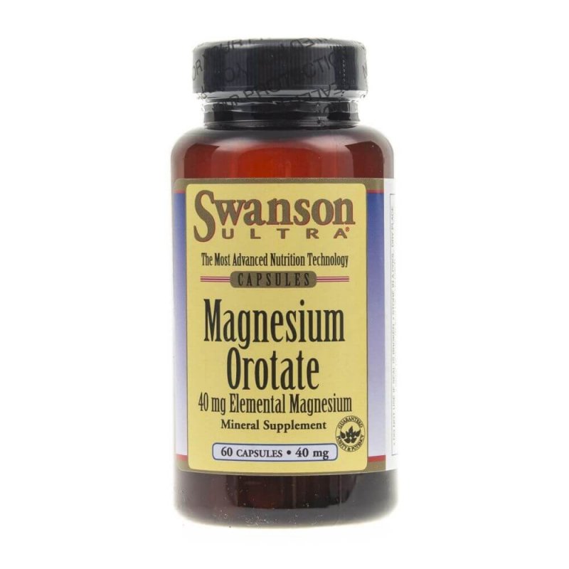 Supliment alimentar Swanson Magnesium Orotate 40 mg - 60 capsule