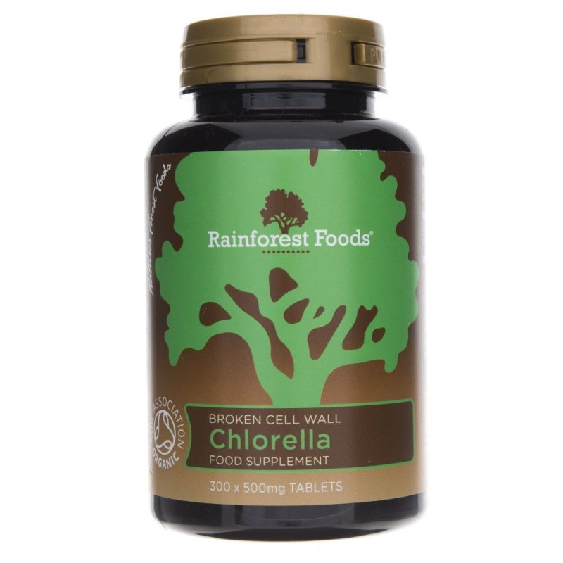 Supliment alimentar Rainforest Foods Chlorella BIO 500 mg - 300 comprimate