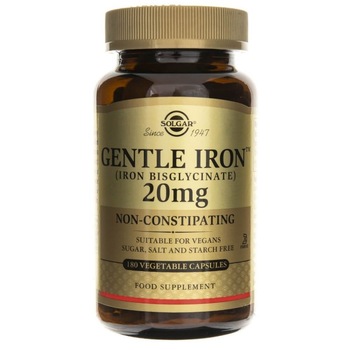Supliment alimentar Solgar Gentle Iron, 20 mg chelat de aminoacizi - 180 capsule Supliment alimentar Solgar Gentle Iron, 20 mg chelat de aminoacizi - 180 capsule