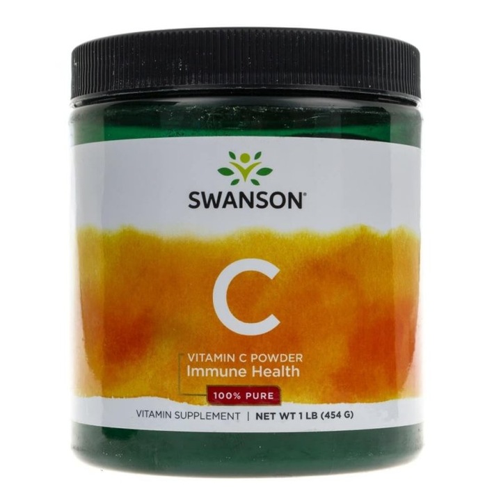 Хранителна добавка Swanson Витамин С на прах 1000 mg - 454 грама