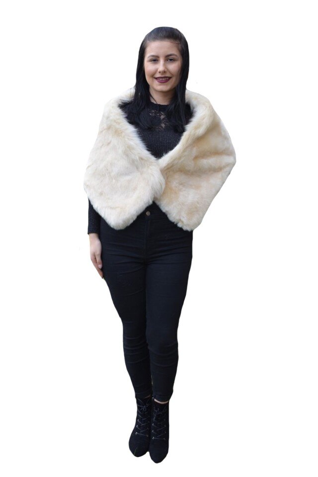 Jacheta eleganta din blanita,D&J Exclussive, Bej