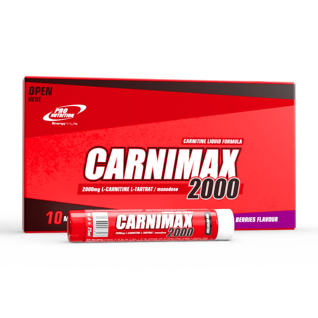 Carnitina lichida 2000 mg, Carnimax 2000, 10 monodoze x 25 ml