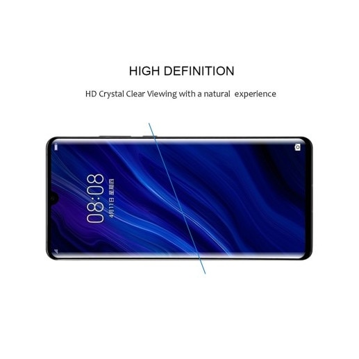 Folie de sticla Huawei P30 Lite, neagra, securizata, full screen, antisoc, durabila