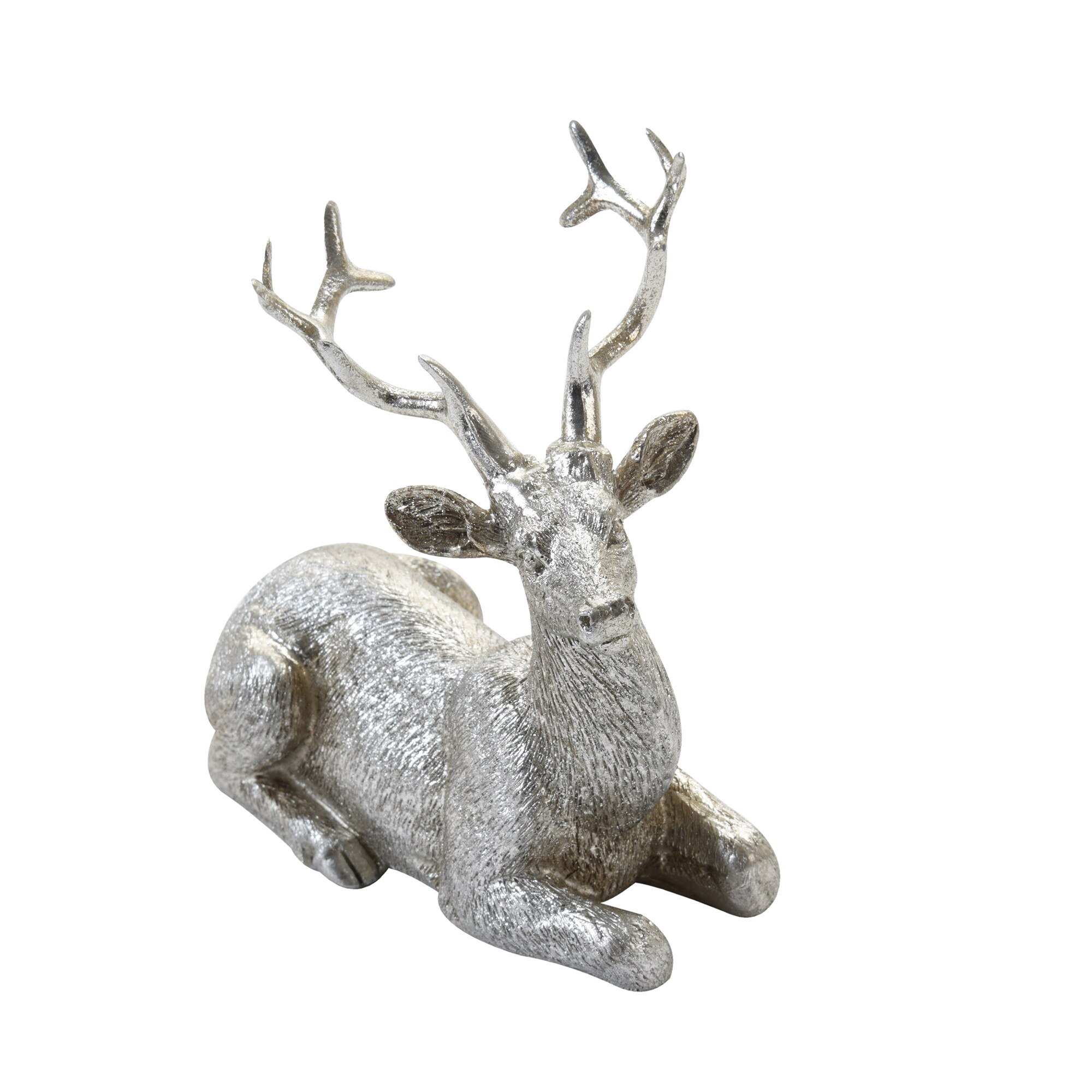 Figurina, ren sezut, argintiu, 10 cm