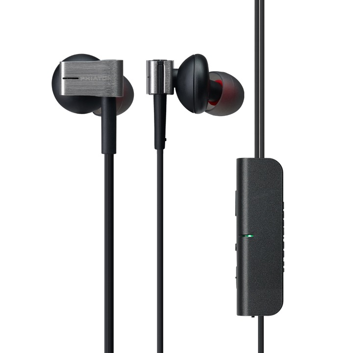 Casti audio cu fir PHIATON PS-202-NC negru, tip in ureche