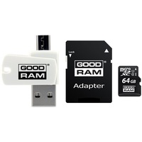 Memorie 64GB GoodRam SD + MICRO + USB, negru