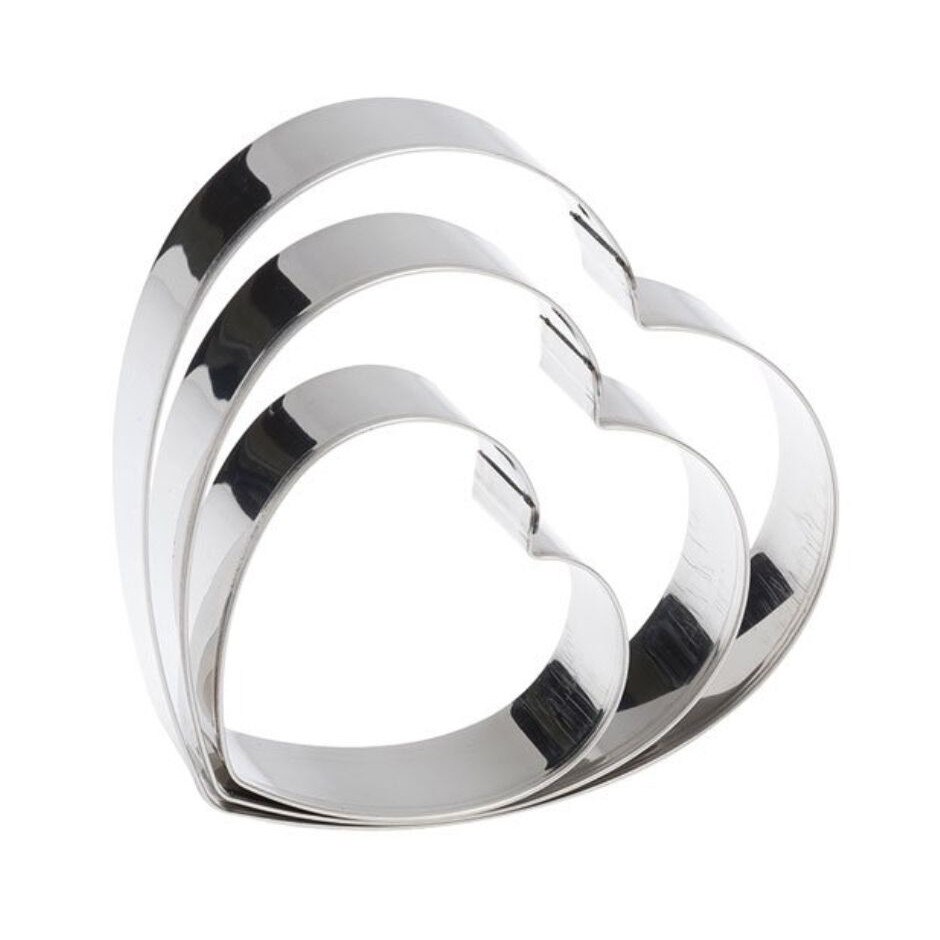 Decupatoare Inox, Forma Inima, Cutie 3buc