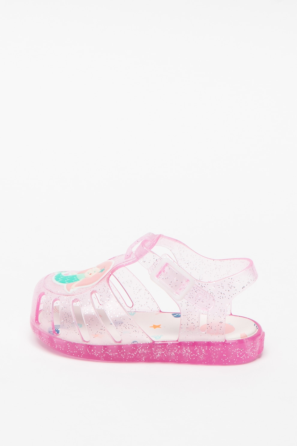 Gioseppo, Sandale de cauciuc cu aspect semitransparent Meran, Roz/Turcoaz/Alb, 22 EU