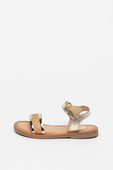 Gioseppo, Sandale cu velcro si aspect metalizat Nadiad, Auriu, 28 EU Gioseppo, Sandale cu velcro si aspect metalizat Nadiad, Auriu, 28 EU