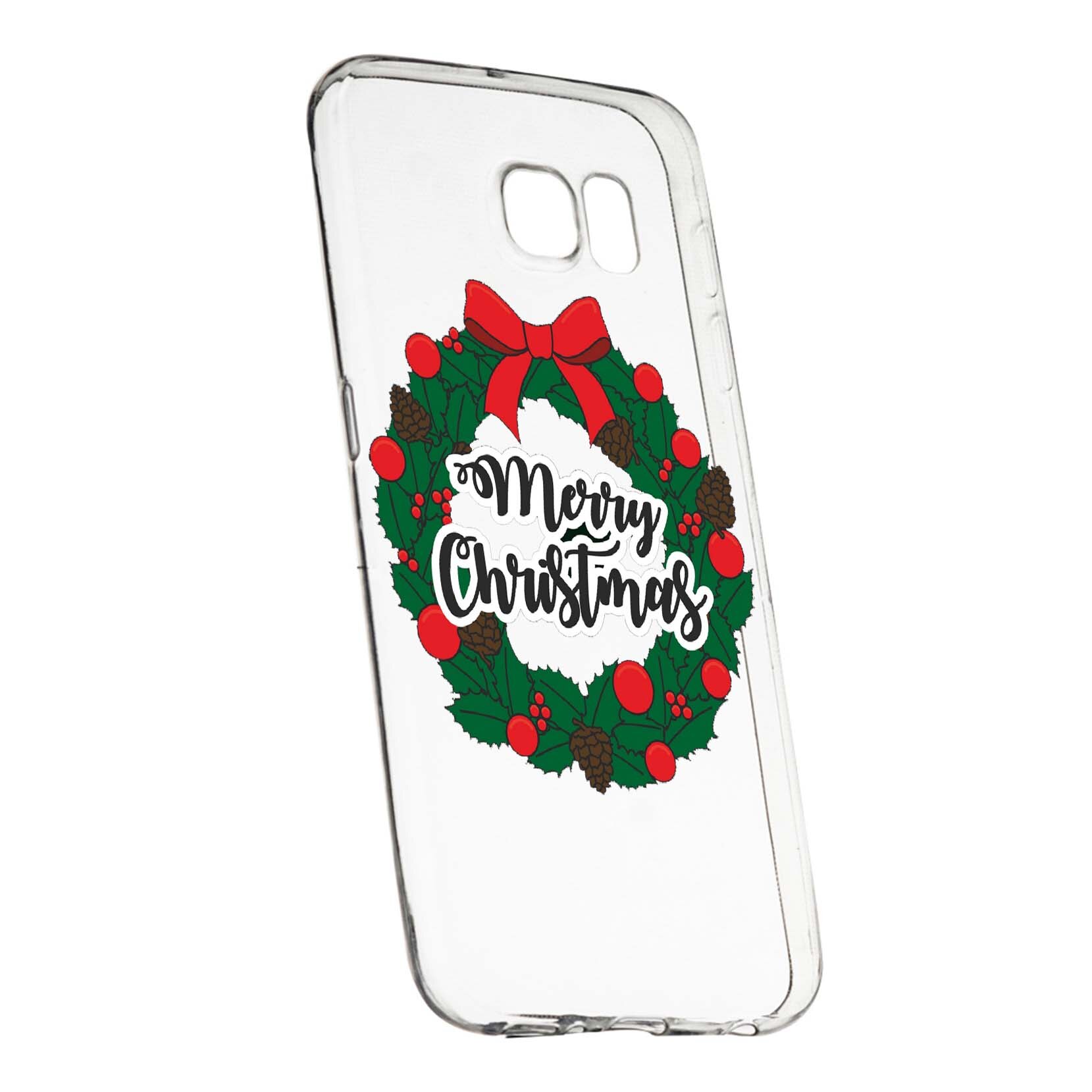 Husa de protectie Craciun, Merry Christmas pentru Samsung Galaxy S7, rezistenta la uzura, anti-alunecare, din silicon Premium, 346
