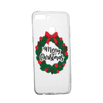 Husa de protectie Craciun, Merry Christmas pentru Huawei Y6 Prime 2018, rezistenta la uzura, anti-alunecare, din silicon Premium, 346 Husa de protectie Craciun, Merry Christmas pentru Huawei Y6 Prime 2018, rezistenta la uzura, anti-alunecare, din silicon Premium, 346