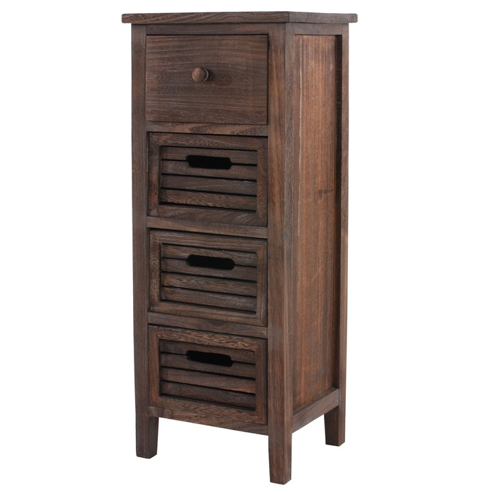 Comoda Mendler, Paulownia Wood, Vintage, 74 x 30 x 25 cm, maro