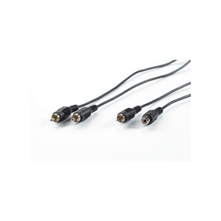 RCA удължителен кабел ROLINE 11.99.4326, 5.0 м, 2x RCA M/F