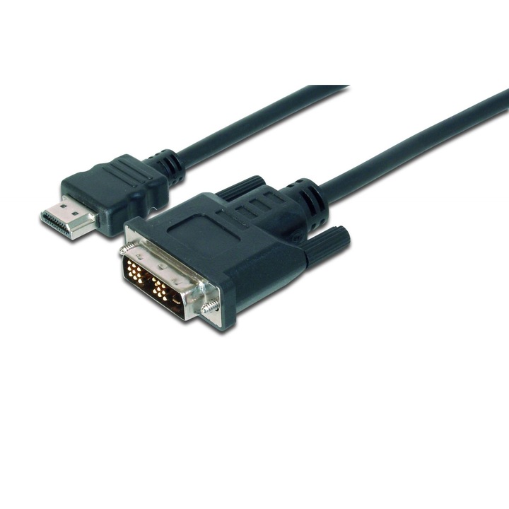 Адаптерен кабел ASSMANN AK-330300-020-S, HDMI M - DVI-D M (18+1), HD-Ready, Single Link, 2.0 м