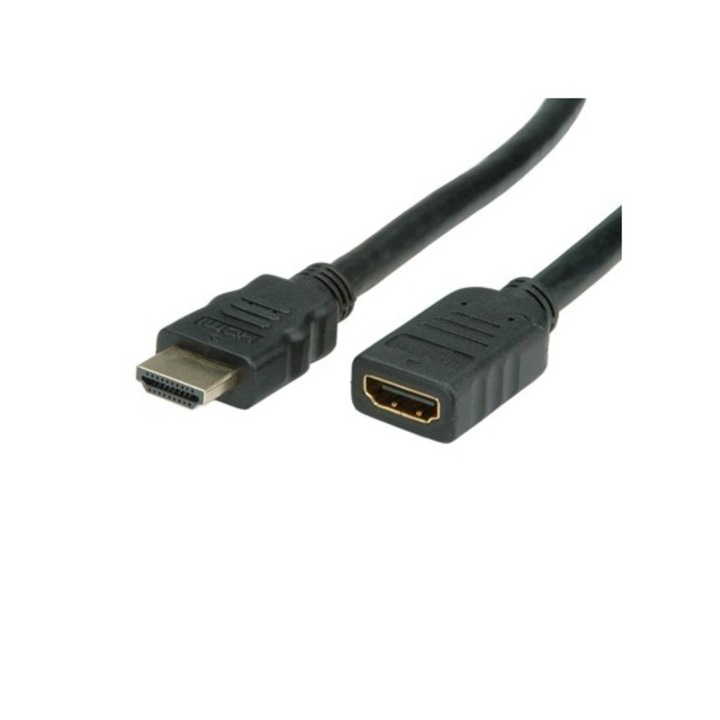 HDMI 1.4 High Speed кабел ROLINE 11.99.5575, с Ethernet, M/F, 2.0 м
