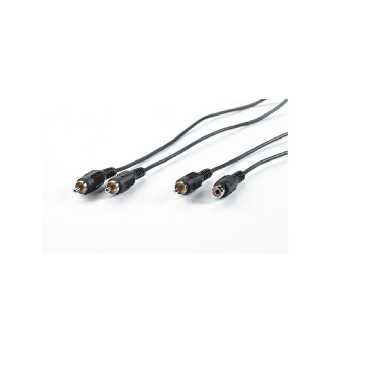 Чинч удължителен кабел ROLINE 11.09.4326, 2x RCA M-F, 5.0 м
