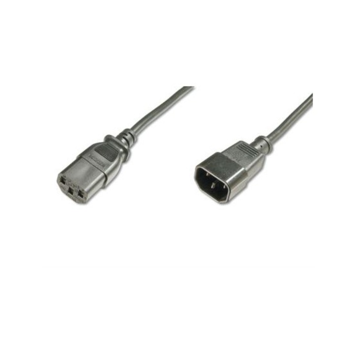 Kабел ASSMANN AK-440201-050-S, за захранване на монитор, черен, 5 м
