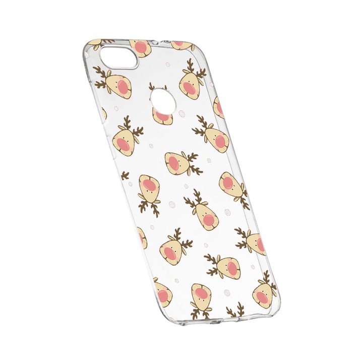 Коледен защитен калъф с елени за HTC Desire 12 Plus, износоустойчив, противоплъзгащ, премиум силикон, 349