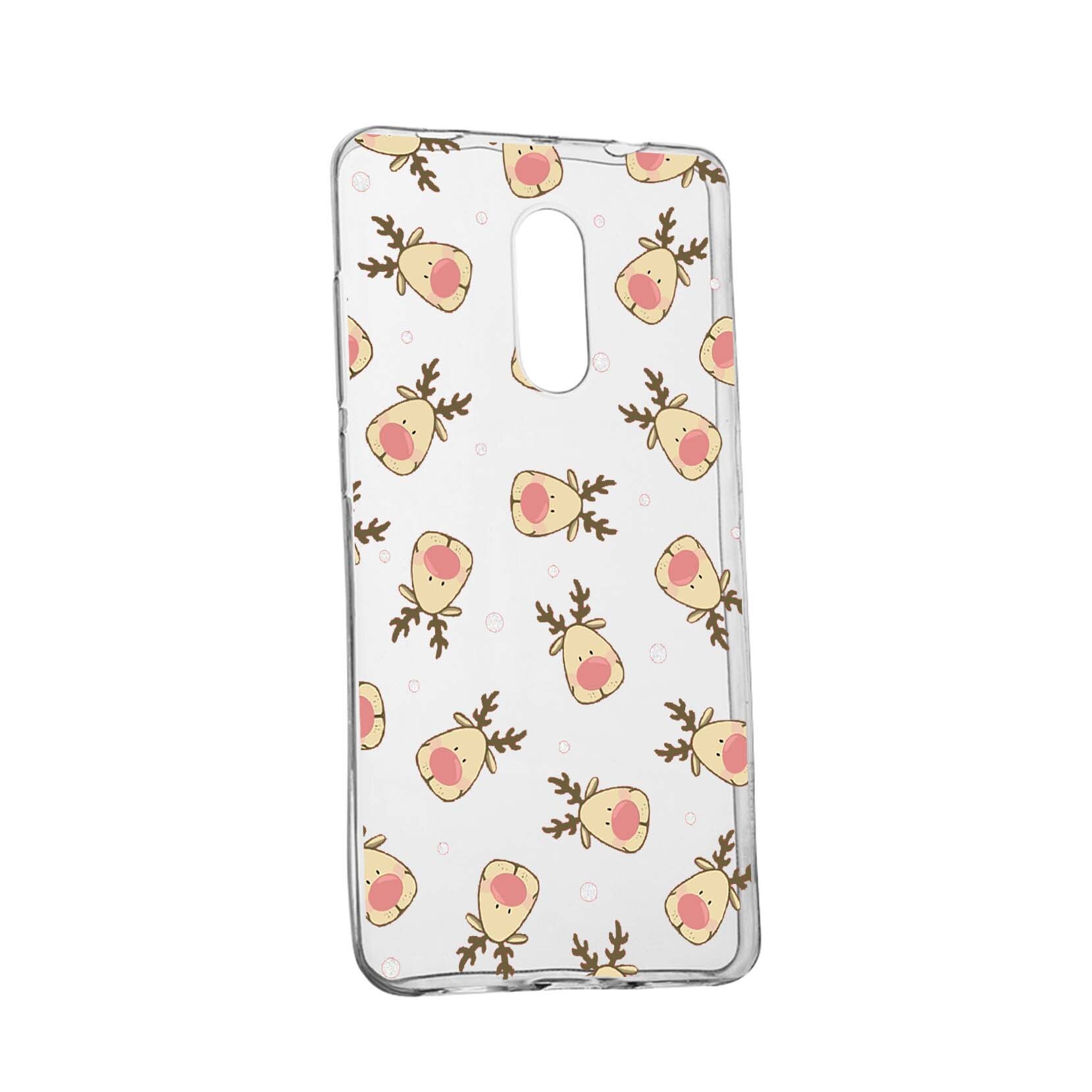 Husa de protectie Craciun, Christmas reindeer pentru Nokia 7, rezistenta la uzura, anti-alunecare, din silicon Premium, 349