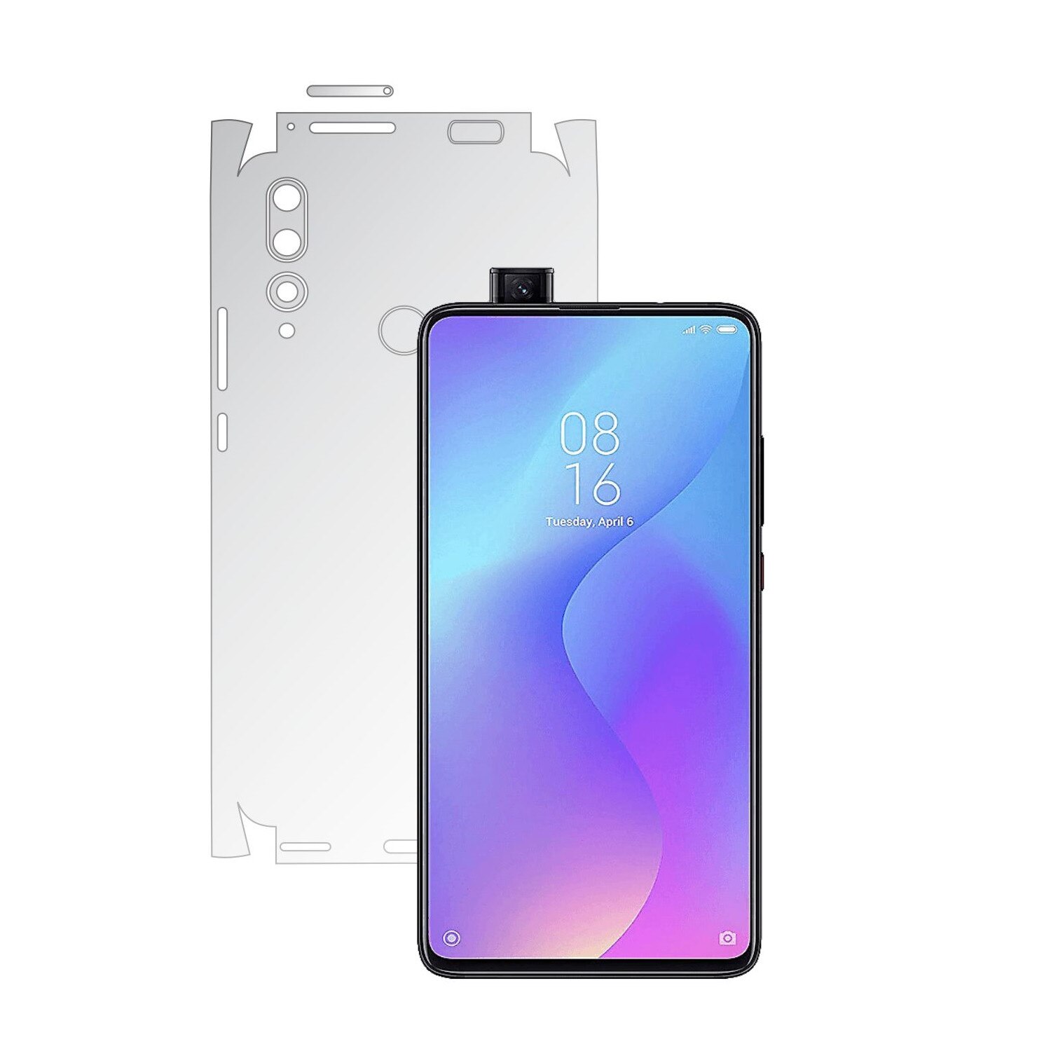 Folie Protectie Spate Invisible Skinz HD pentru Huawei Y9 Prime - Folie Siliconica Ultra-Clear cu taiere 360 Cut pentru Carcasa Spate si Laterale, Skin Adeziv Transparent