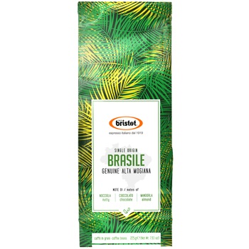 Cafea boabe Bristot Single Origin Brasile Alta Mogiana, 225 gr