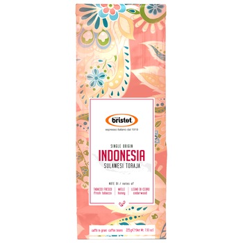 Cafea boabe Bristot Single Origin Indonesia, 225 gr