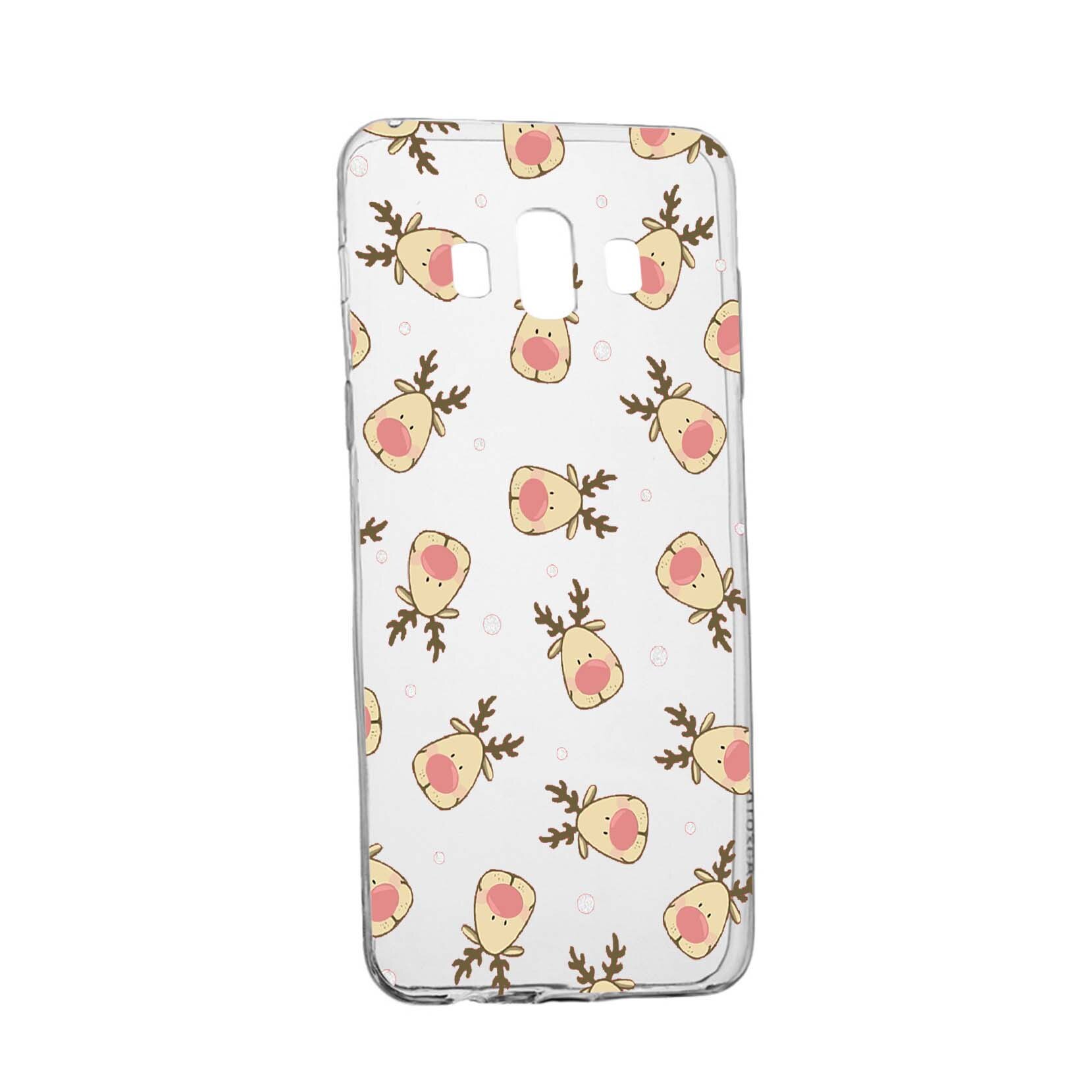 Husa de protectie Craciun, Christmas reindeer pentru Samsung Galaxy J6 Plus 2018, rezistenta la uzura, anti-alunecare, din silicon Premium, 349