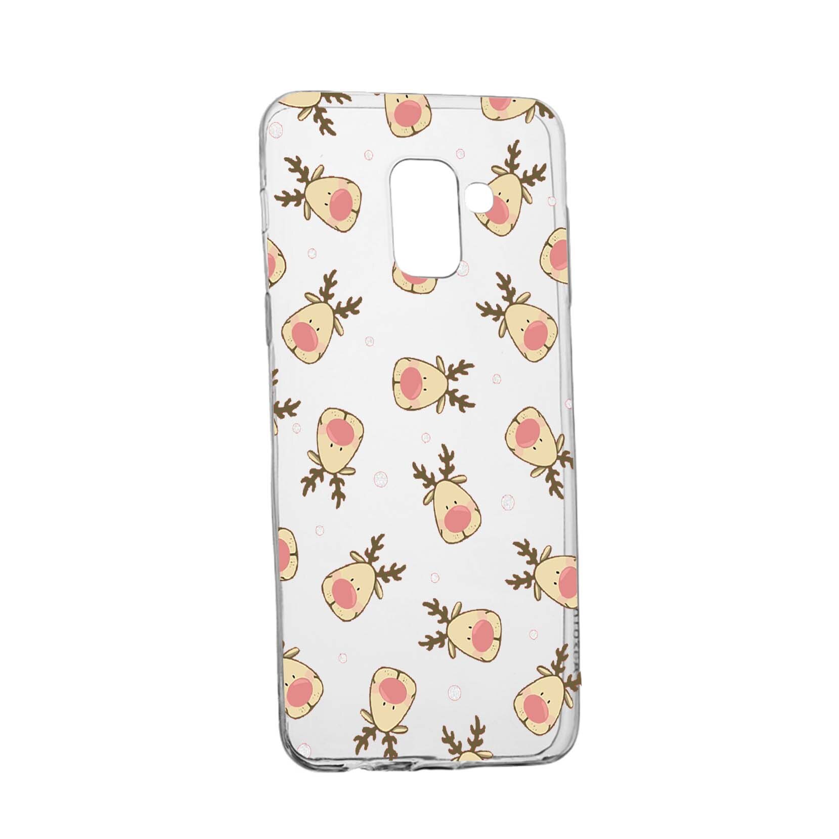 Husa de protectie Craciun, Christmas reindeer pentru Samsung Galaxy Galaxy A6 Plus / J8 2018, rezistenta la uzura, anti-alunecare, din silicon Premium, 349
