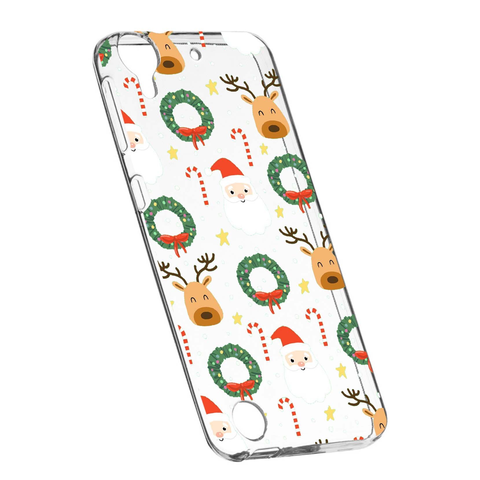 Husa de protectie Craciun, Christmas happy pentru HTC Desire 825/10 Lifestyle, rezistenta la uzura, anti-alunecare, din silicon Premium, 350